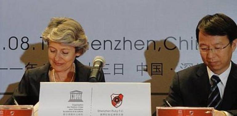 Acuerdo de colaboración privada de Unesco en China, con el CF Ruby Shenzhen