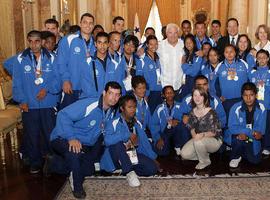 Presidente Martinelli recibe atletas de Olimpiadas Especiales