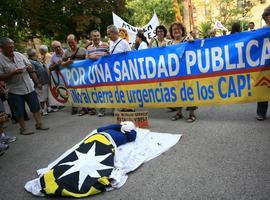 Protestas contra los recortes en sanidad en Catalunya 