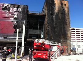 Extinguido un incendio en un centro comercial de Rivas