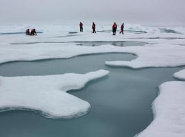 El hielo se funde en el mar de Chukchi.