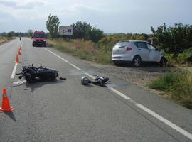 Fallece un motorista vecino de Marcilla al colisionar contra un turismo en Olite 