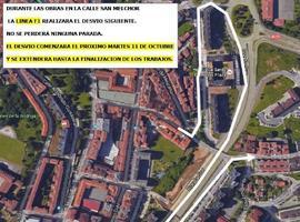 Oviedo: Reordenación del tráfico por corte del viaducto calle San Melchor