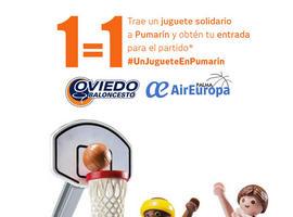 Recogida solidaria de juguetes del Oviedo Club Baloncesto