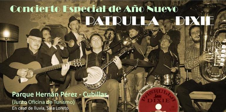Concierto especial de Año Nuevo en Colunga con la banda Patrulla Dixie