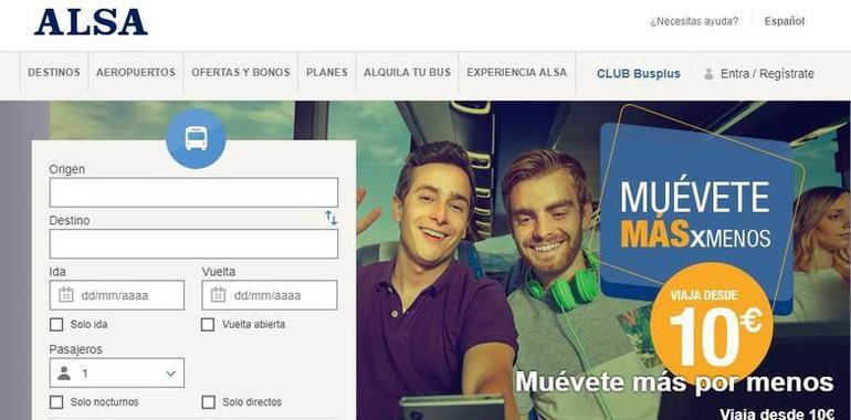 ALSA incorpora la venta online a todos sus servicios regionales en Asturias