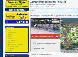 Asturies ConBici elabora el mapa de los aparcamientos de Oviedo