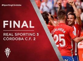 El Sporting se lleva los tres puntos (3-2) frente al Córdoba