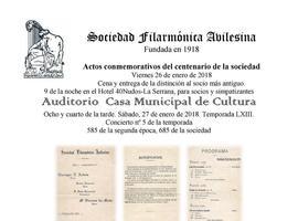 La Sociedad Filarmónica Avilesina celebra su centenario con una réplica de su primer concierto