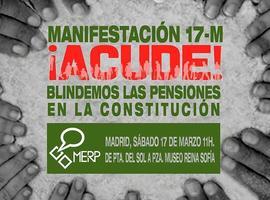 MERP convoca manifestación en Madrid el 17 de marzo para blindar las pensiones
