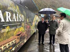 La imagen de Asturias Vuelve al Paraíso viajará en 45 autobuses por toda España