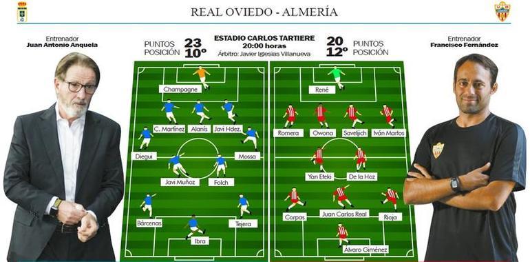 El Real Oviedo recibe a un Almería en horas bajas