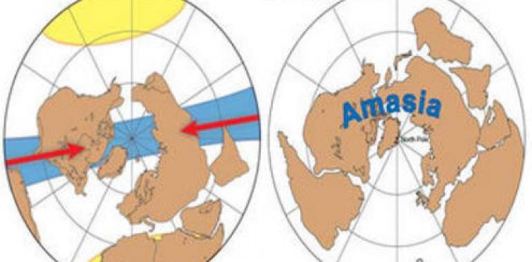 La unión en el Ártico de Asia y Norteamérica ocuparía el centro de un futuro supercontinente 