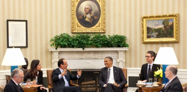 Obama y Hollande, en sintonía para la reactivación económica de Europa 