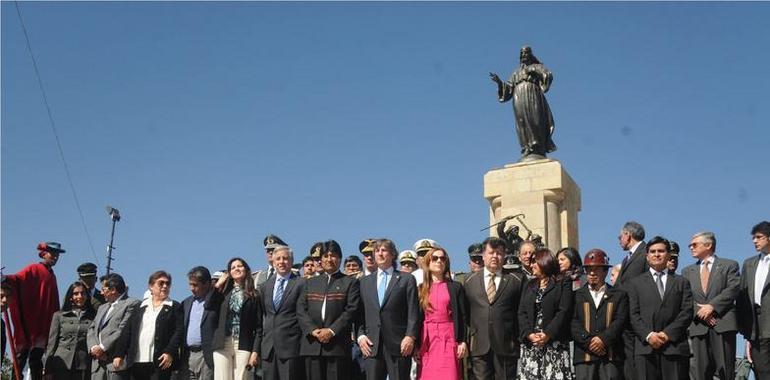 Morales defiende su política de nacionalización en  el homenaje a las heroínas de La Coronilla