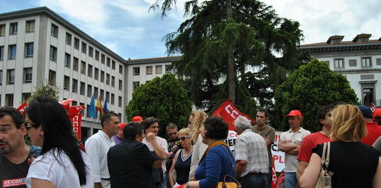 IU apoya a los mineros acampados en Oviedo y exige al PP que no cierre las minas