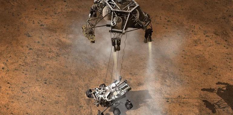 Mars Express escuchará a Curiosity durante su espectacular aterrizaje en Marte