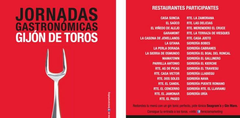 Las II Jornadas Gastronómicas Gijón de Toros se celebrarán del 6 al 15 de agosto 