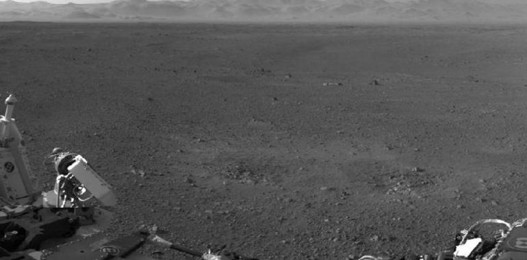 Huellas del aterrizaje en Marte
