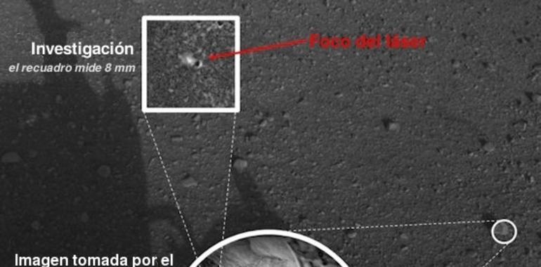 Curiosity pulverizó la primera roca marciana 