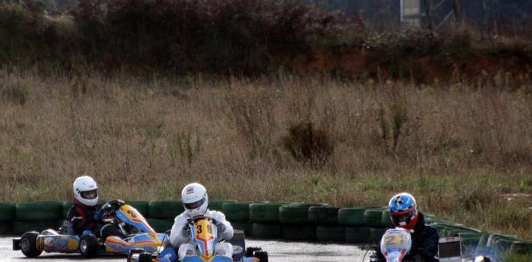 Collado, García, Roces y Pérez, ganadores en la séptima cita del Campeonato de Asturias de Karting