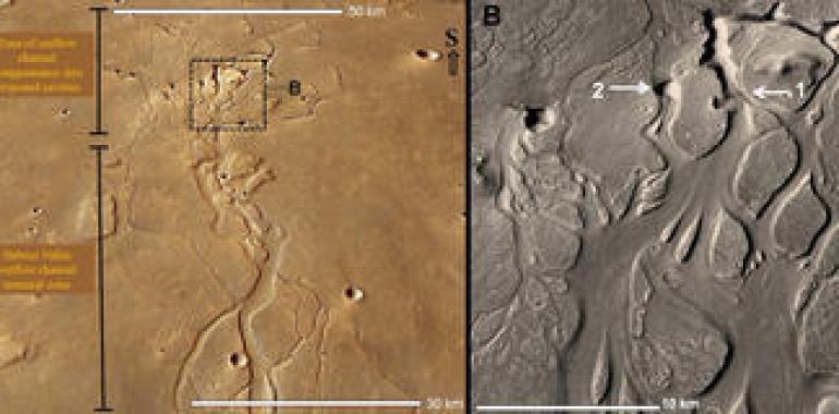 El agua de Marte se escondió en profundas cavernas hace 2000 millones de años