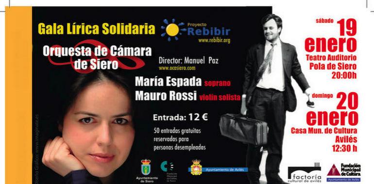 La Pola acoge una gala lírica solidaria de la soprano María Espada y el violinista Mauro Rossi
