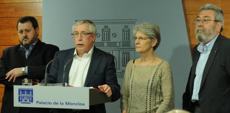 Los sindicatos piden a Rajoy acciones urgentes contra el paro y la pobreza