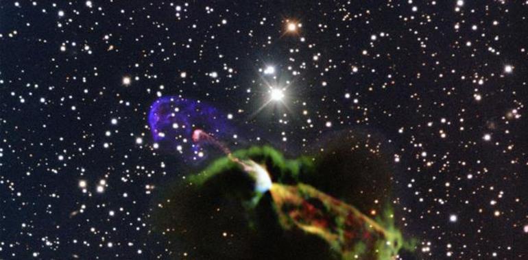 Las antenas asturianas de ALMA descubren el dramático nacimiento de una estrella