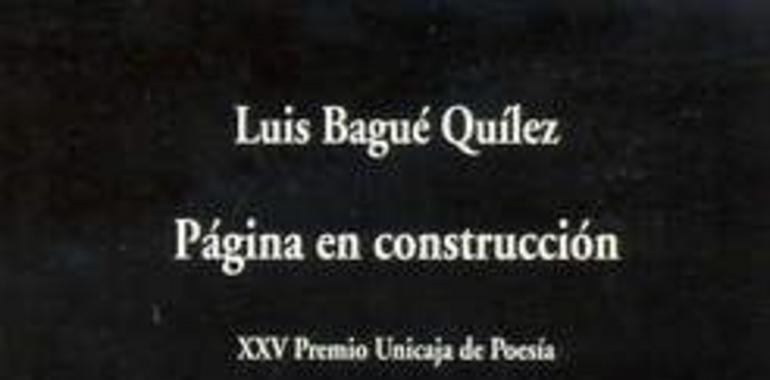 Luis Bagué Quílez logra el Premio Emilio Alarcos con su poemario 