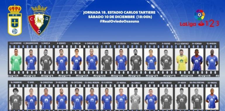 Real Oviedo: 19 convocados para recibir al CA Osasuna