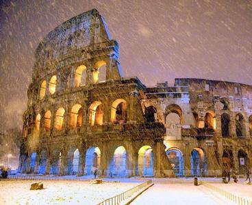 Nieva en Roma