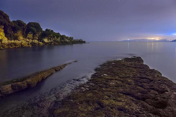 Playa de San Pedro (Antromero). Foto nocturna