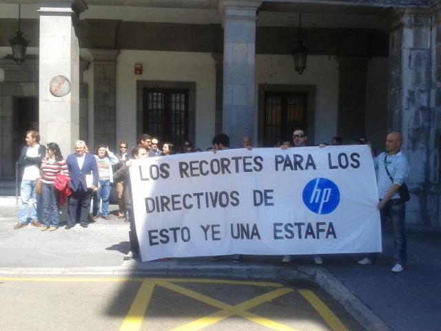 Protesta de los trabajadores de HP