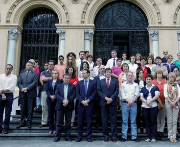 Un minuto de silencio por las víctimas del accidente de Santiago