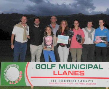 Ganadores del III “TORNEO SUKI´S\" en el Golf de Llanes