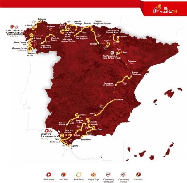 Asturias sí está en el mapa... oficial de la Vuelta a España 2014