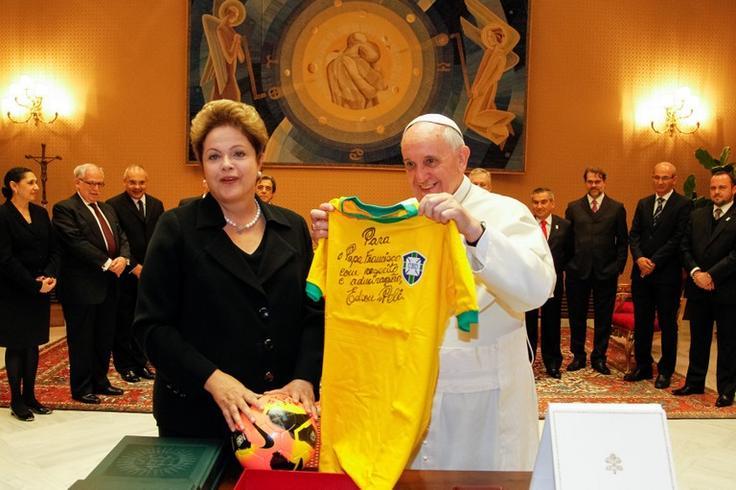 El Papa, con camiseta del Mundial