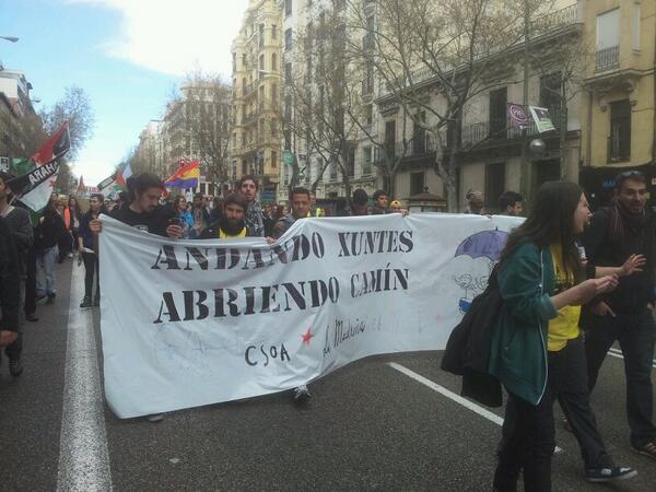   @Csoalamadrena. Los de La Madreña entrando en Madrid