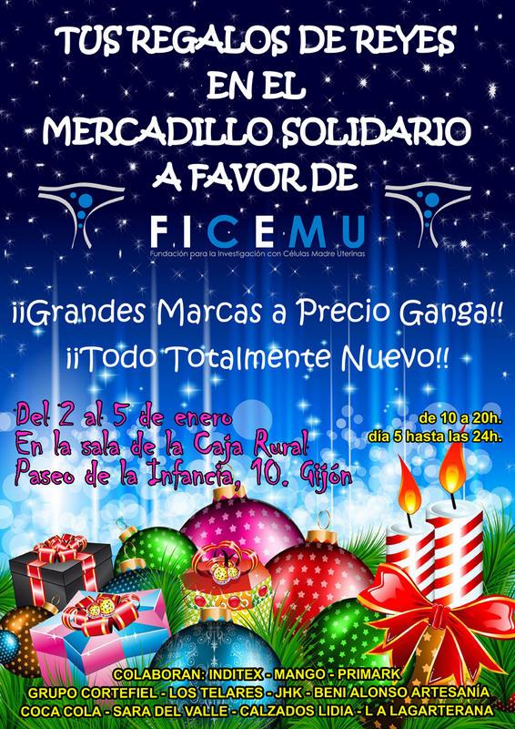 Mercadillo solidario de FICEMU en Gijón 