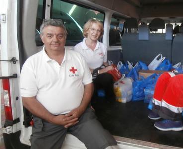 Recogida de alimentos en el Tren Turístico de FUNFAS