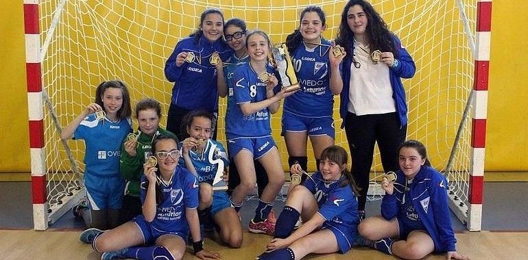 Las alevines del Oviedo BF, campeonas de Liga