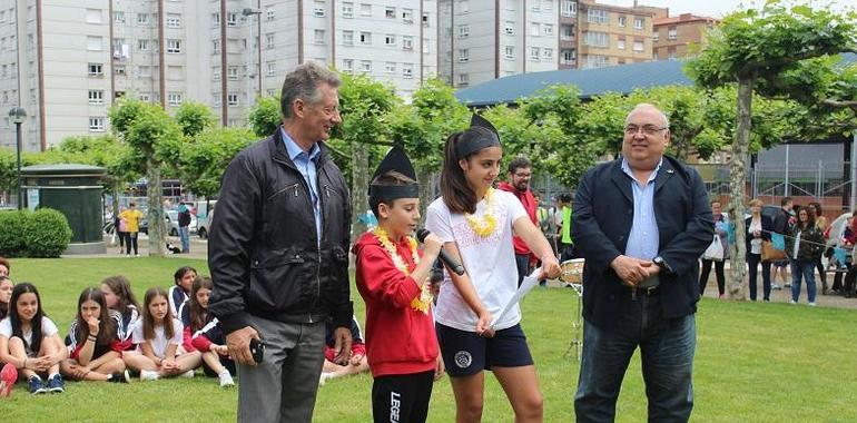 Recreación escolar del Descenso del Sella en el CP San Miguel de Gijón