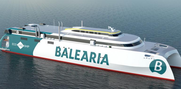 Baleària construye en Gijón el primer catamarán de alta velocidad por gas 