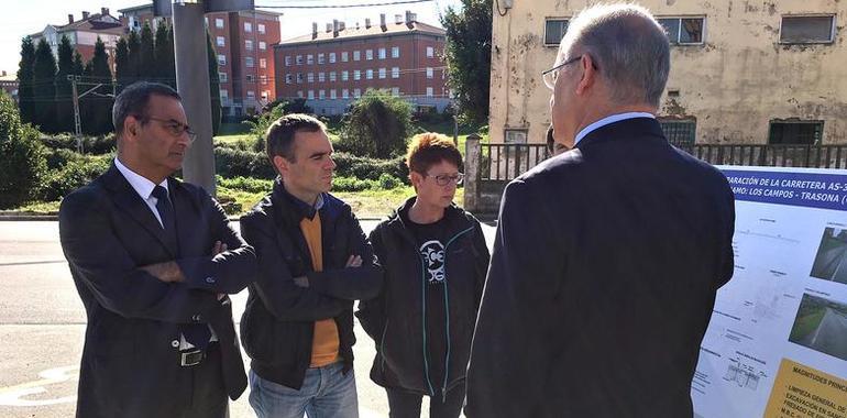 Infraestructuras mejora la seguridad de la carretera de Trasona, en Corvera 