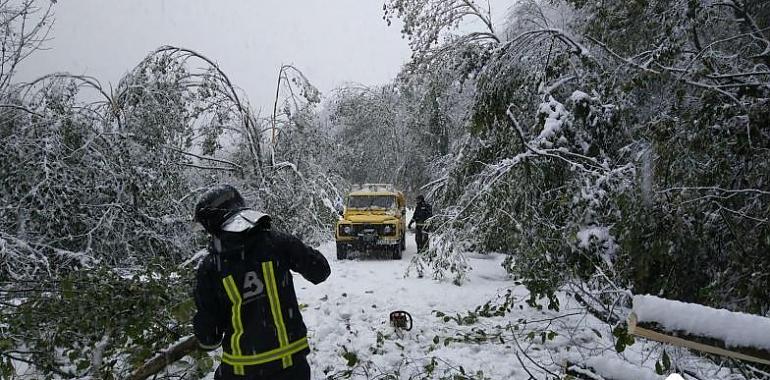 La previsión de nieve en Asturias baja a los 600 metros en el centro y cuencas 