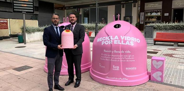 Oviedo y Ecovidrio ‘Recicla Vidrio por ellas’, con motivo del Día Mundial del Cáncer de Mama