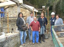 Obras de rehabilitación del lavadero de Santa Eulalia, en Llanes