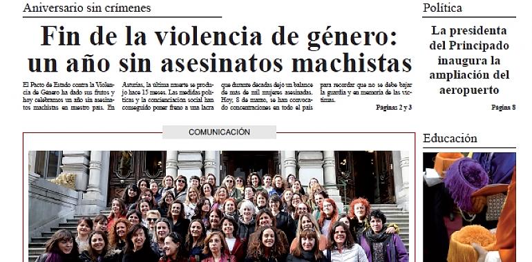 La portada de las periodistas asturianas para el 8M