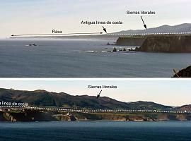 La costa asturiana se eleva a dos velocidades diferentes en Oriente y Occidente